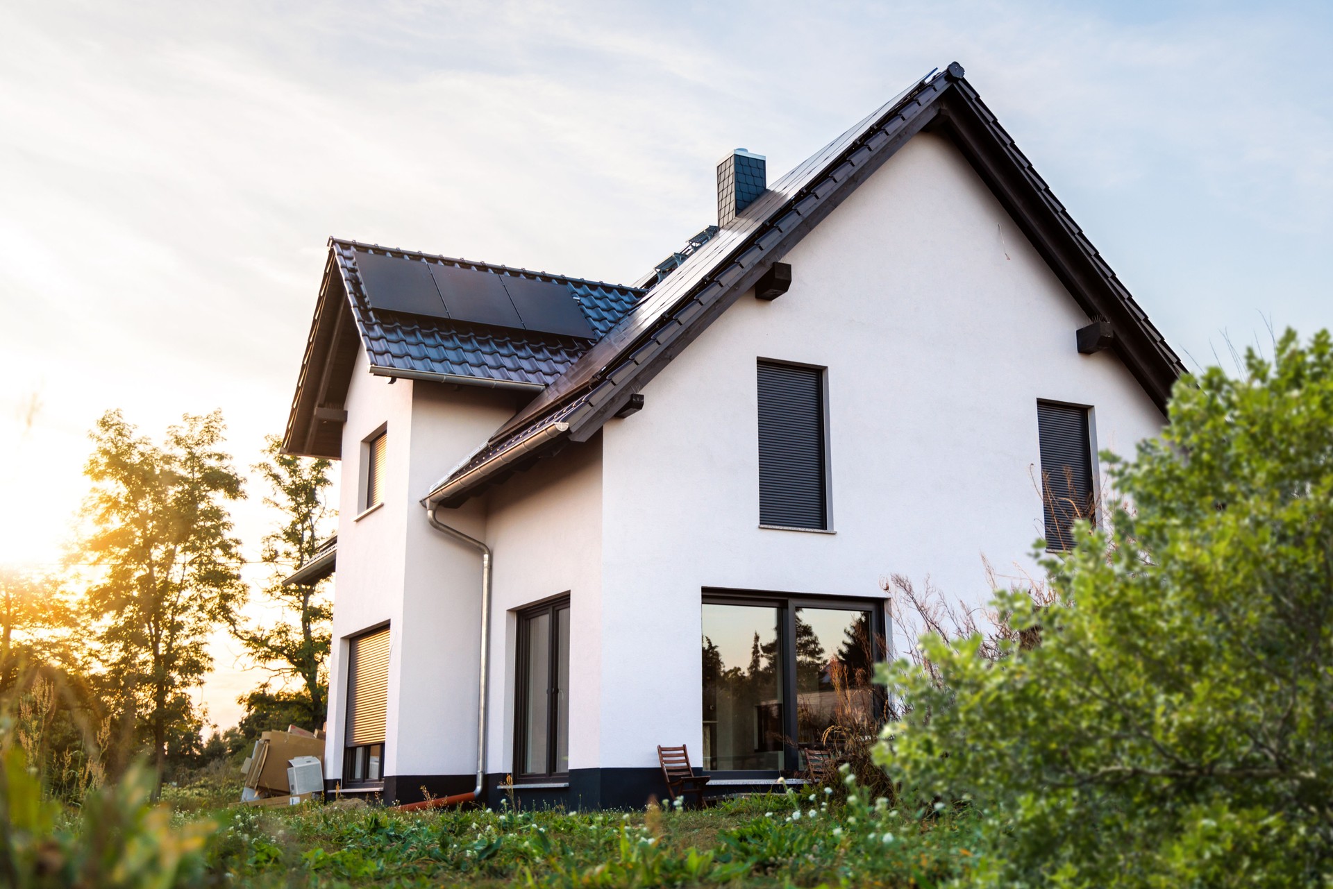 Nouvelle maison unifamiliale durable avec jardin
