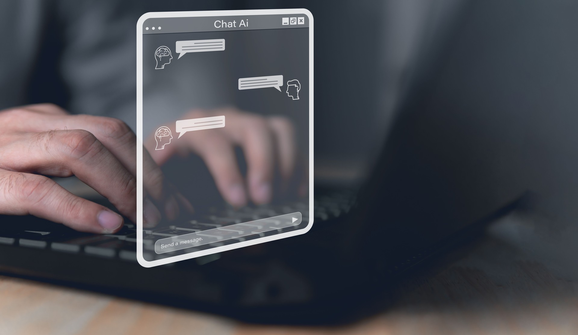 Concept AI Chatbot smart digital customer service application